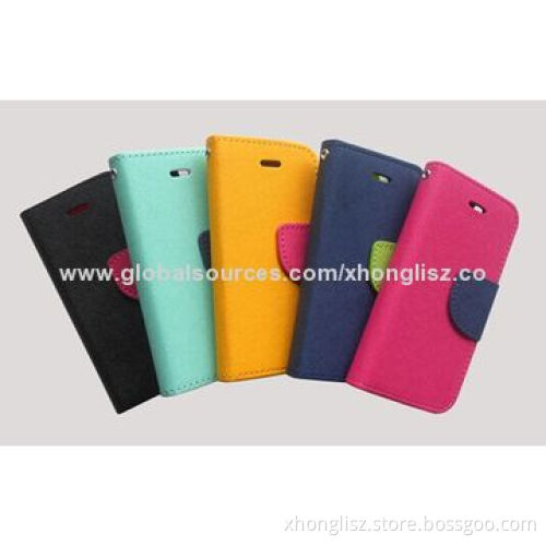 Latest Design Contrast Cross Pattern PU Cases for iPhone Series, Customized Designs AcceptableNew